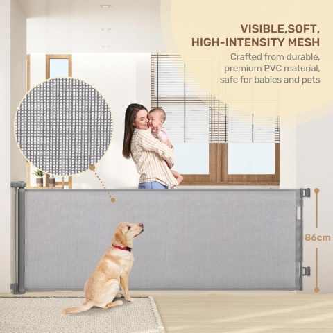 Bramka ochronna na schody, przegroda 300cm wysokość 86cm