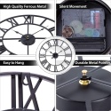 DUŻY METALOWY ZEGAR ŚCIENNY 60 CM CICHY MECHANIZM ARVENTA STYLE