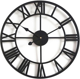DUŻY METALOWY ZEGAR ŚCIENNY 60 CM CICHY MECHANIZM ARVENTA STYLE