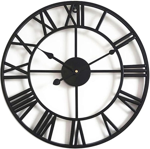 DUŻY METALOWY ZEGAR ŚCIENNY 60 CM CICHY MECHANIZM ARVENTA STYLE