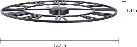 DUŻY METALOWY ZEGAR ŚCIENNY 60 CM CICHY MECHANIZM ARVENTA STYLE