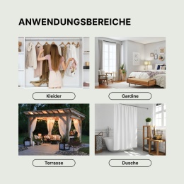 Drazek prysznicowy pręt napinający szyna teleskopowa 50 - 80 cm