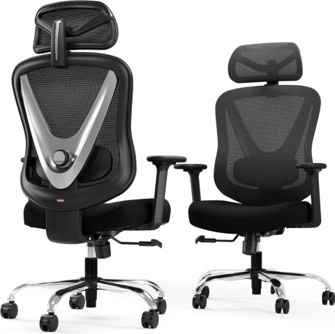 Ergonomiczne Krzesło Biurowe z Podparciem Lędźwiowym 3D HOLLUDLE