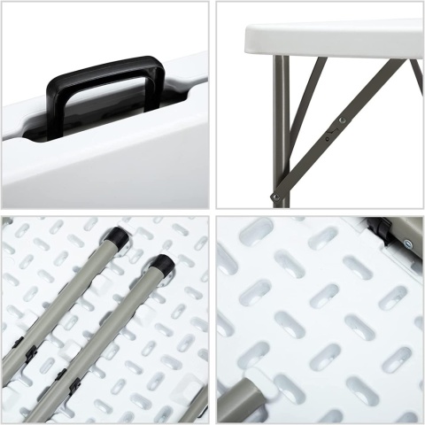 HollyHOME Składany stół kempingowy piknikowy kwadratowy 87 cm M1203