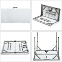 HollyHOME Składany stół kempingowy piknikowy kwadratowy 87 cm M1203