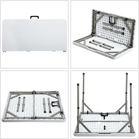 HollyHOME Składany stół kempingowy piknikowy kwadratowy 87 cm M1203