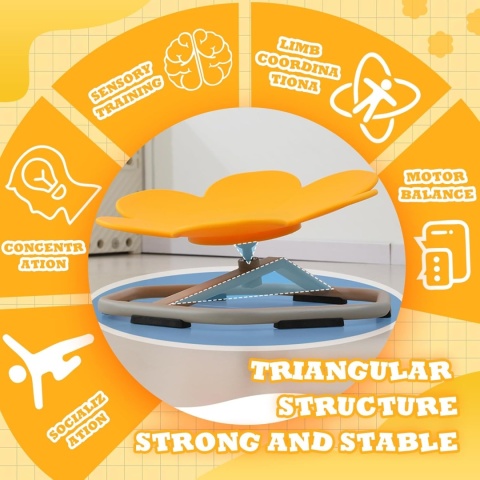 KARUZELA MINI OBROTOWE SIEDZISKO SENSORYCZNE Krzesło obrotowe