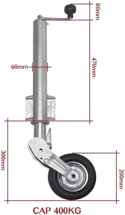 Koło Podporowe Manewrowe z Uchwytem Automat 500kg fi60 kółko 200x55
