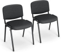 Krzesło konferencyjne ISO Black Czarne do biura, sali, poczekalni ,zestaw 2 sztuki