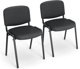Krzesło konferencyjne ISO Black Czarne do biura, sali, poczekalni ,zestaw 2 sztuki
