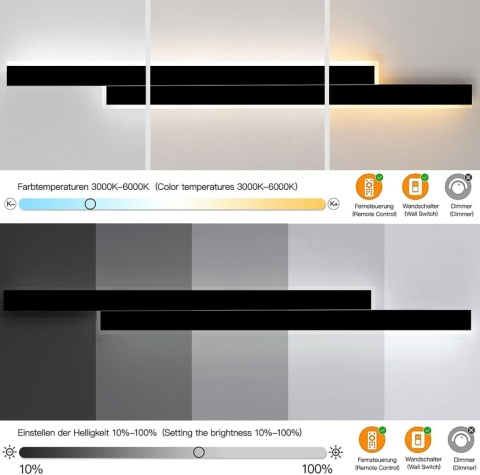 Lampa LED kinkiet ścienny wewnętrzny 120cm