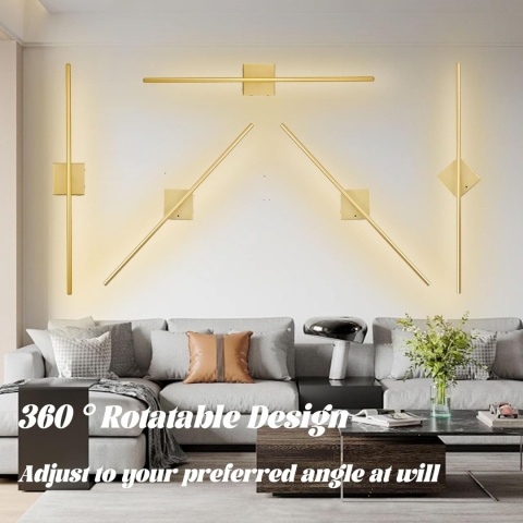 Lampa ścienna ładowana przez USB z pilotem, 3000 K - 6500 K Zestaw 2 sztuki 80 cm