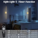 Lampa ścienna ładowana przez USB z pilotem, 3000 K - 6500 K Zestaw 2 sztuki 80 cm