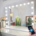 Lustro do makijażu FENCHILIN Bluetooth Hollywood Mirror z sterowaniem dotykowym, 80 x 58 cm