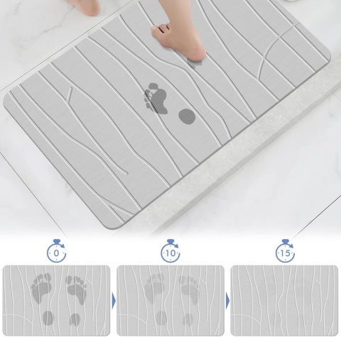 MATA ŁAZIENKOWA SZYBKOSCHNĄCA Z ZIEMI OKRZEMKOWEJ 60 x 39 cm