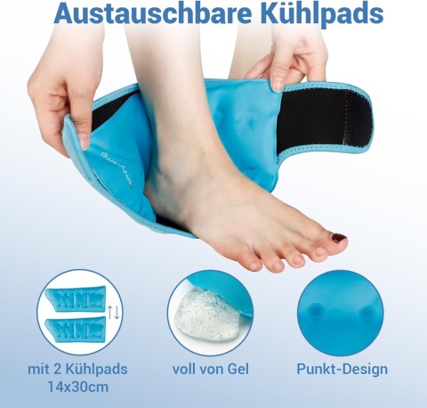Rękaw chłodzący na stope, bandaż chłodzący na kostke