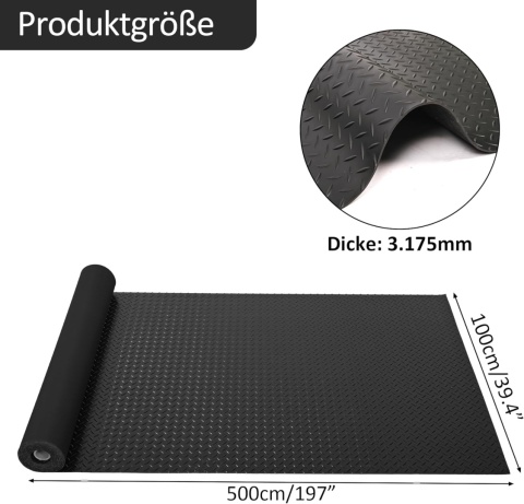 Nisorpa 500 x 100 cm gumowa mata podłogowa, mata ochronna, wykładzina