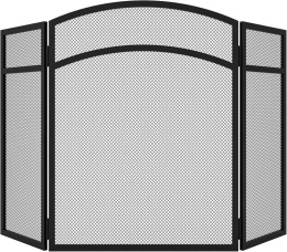 Osłona kominka, składana osłona kominka 96 x 60 cm, czarna