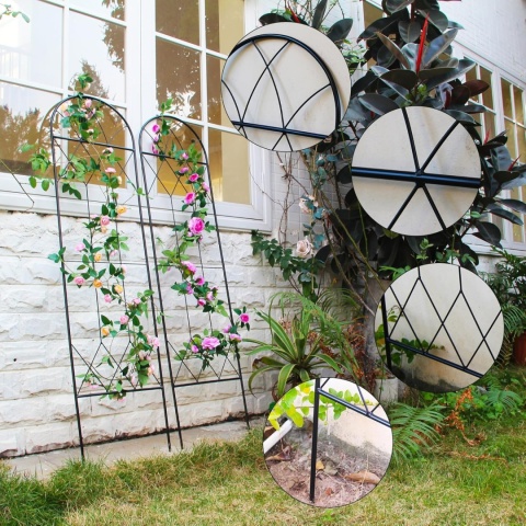 PERGOLA OGRODOWA METALOWA PODPORA DO ROŚLIN RÓŻ KWIATÓW KRATKA ZESTAW 150CM