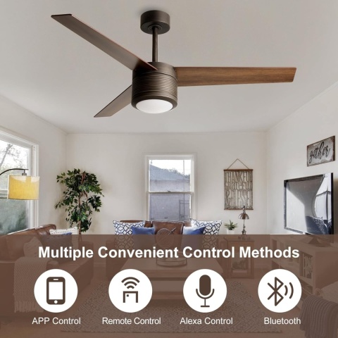 Reiga wentylator sufitowy 132 cm LED pilot ściemnianie dwustronny silnik DC