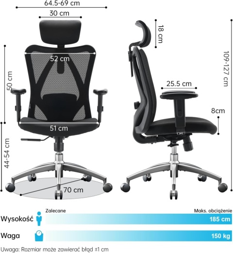 SIHOO Ergonomiczne krzesło biurowe