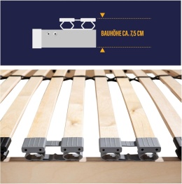 Stelaż do łóżka 90x200 premium płaski niski wkład pod materac
