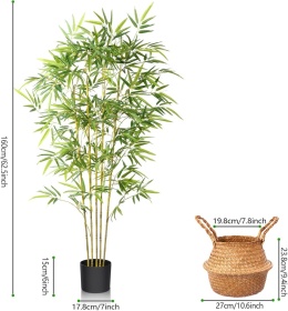 Sztuczne drzewko bambusowe 160 cm - realistyczna dekoracja do domu i biura