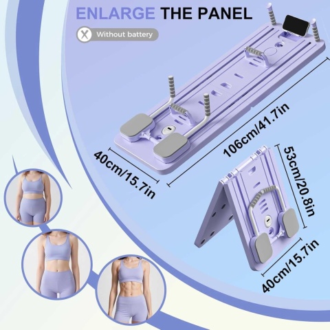 WIELOFUNKCYJNA DESKA DO PILATESU ĆWICZEŃ REFORMER 10w1 ZESTAW TRENINGOWY
