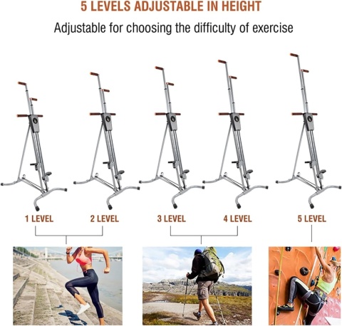 Wspinacz Pionowy Symulator Wspinaczki z Regulacją Uchwytów Stepper Prosty