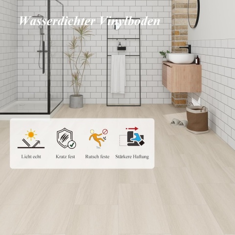 Wykładzina podłogowa z PVC, winylowa, wodoodporna, 61 cm x 30,5 cm