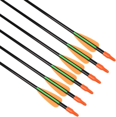 Wytrzymałe Strzały do łuku 12 sztuk zestaw łuk 28-calowe strzały z włókna szklanego