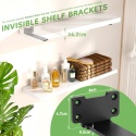 Yeabett Zestaw 6 wsporników półek 30 cm LOFT uchwyt półki, podpórka