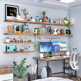 Yeabett Zestaw 6 wsporników półek 30 cm LOFT uchwyt półki, podpórka