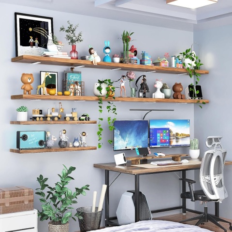 Yeabett Zestaw 6 wsporników półek 30 cm LOFT uchwyt półki, podpórka