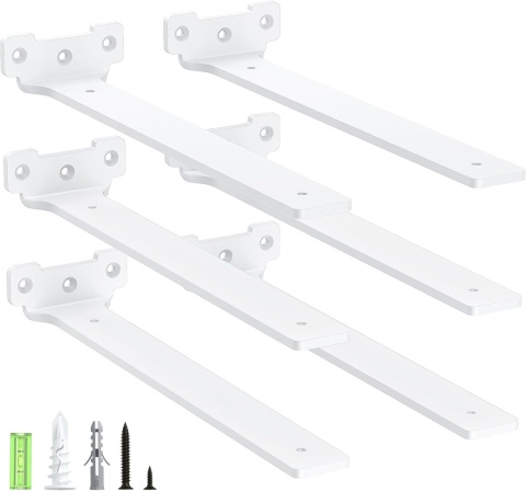 Yeabett Zestaw 6 wsporników półek 30 cm LOFT uchwyt półki, podpórka