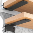 Yeabett Zestaw 6 wsporników półek 30 cm LOFT uchwyt półki, podpórka