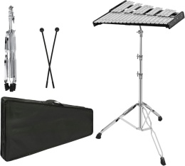 Zestaw dzwonków ksylofonowych 32 Note Glockenspiel z młotkami, kijami perkusyjnymi i torbą