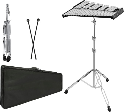 Zestaw dzwonków ksylofonowych 32 Note Glockenspiel z młotkami, kijami perkusyjnymi i torbą