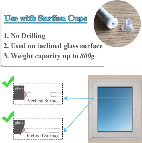 2 sztuki mały drążek zaciskowy, karnisz zaciskowy, drążek zaciskowy do okien, (90-120 cm, Ø 10mm)