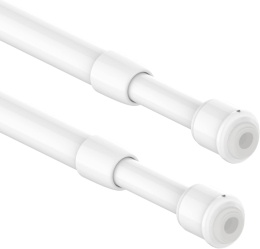 2 sztuki mały drążek zaciskowy, karnisz zaciskowy, drążek zaciskowy do okien, (90-120 cm, Ø 10mm)