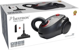 Bestron Odkurzacz z workiem, odkurzacz podłogowy zmywalny HEPA12 i mikrofiltr