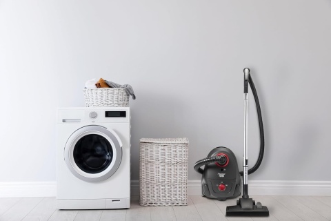 Bestron Odkurzacz z workiem, odkurzacz podłogowy zmywalny HEPA12 i mikrofiltr