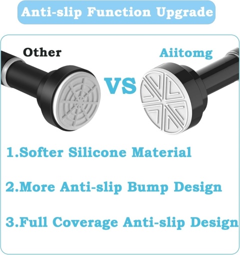 Drążek do zasłony prysznicowej, ze stali nierdzewnej, wysuwany, 90-160 cm, 2 sztuki