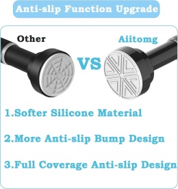 Drążek do zasłony prysznicowej, ze stali nierdzewnej, wysuwany, 110-200 cm