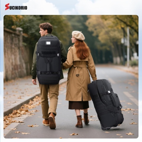 Duża Torba Podróżna / plecak 3 W 1 Z Kółkami SUCIKORIO 78x36x30cm