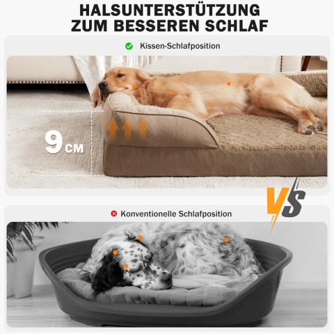EHEYCIGA ortopedyczna sofa dla psa 89×56×15 cm wodoodporna