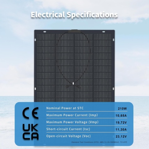 Elastyczny moduł solarny 210 W, monokrystaliczny moduł solarny, moduł fotowoltaiczny,