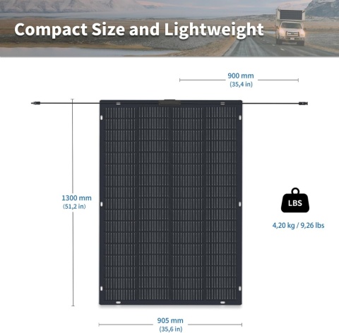 Elastyczny moduł solarny 210 W, monokrystaliczny moduł solarny, moduł fotowoltaiczny,