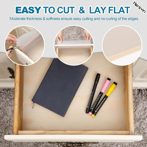 Hersvin Mata do szuflad, kuchenna, z tworzywa EVA, antypoślizgowa 50 x 600 cm