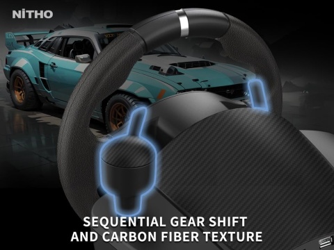 KIEROWNICA DO GIER NITHO DRIVE PRO V200 Z PEDAŁAMI DŹWIGNIĄ ZMIENY BIEGÓW